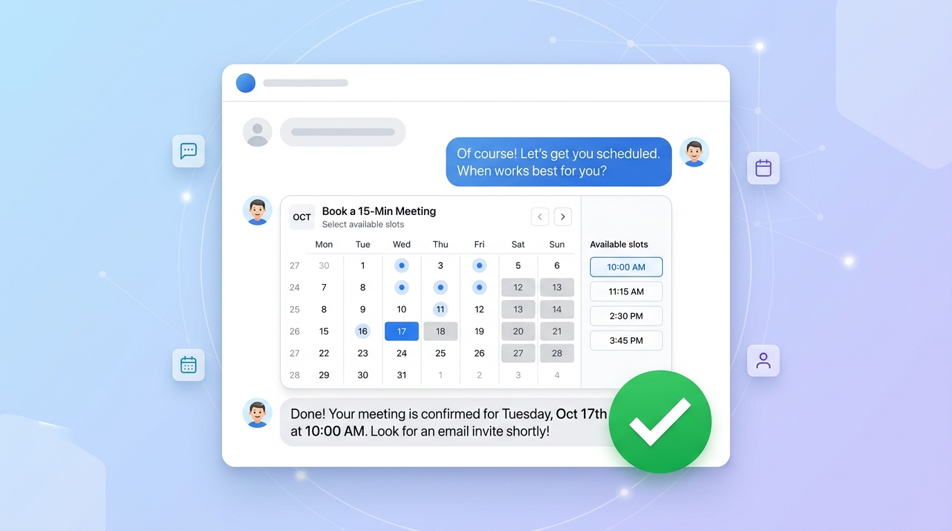 How to Use AI Chat to Book More Meetings with Cal.com